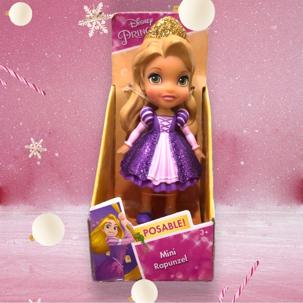 Disney Princess Mini Princess Rapunzel Sparkle Doll 3.5”